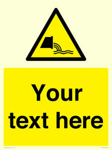 Custom Warning sewage effluent outfall